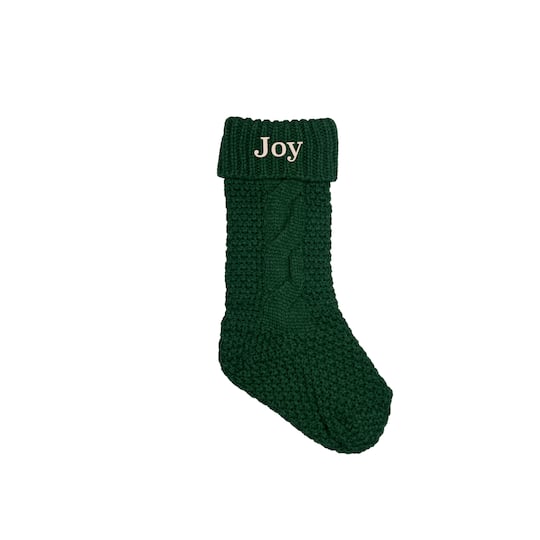 18" Joy Cable Knit Stocking